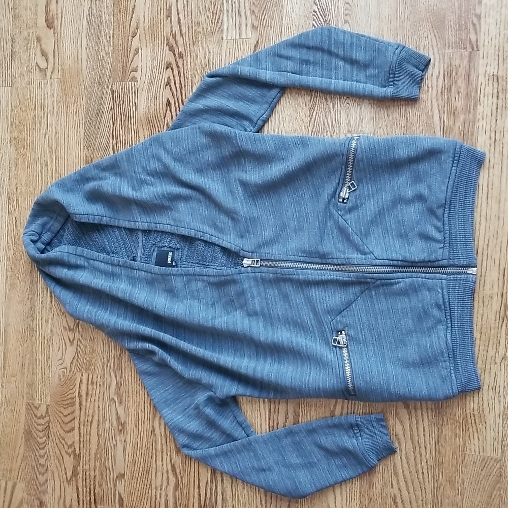 (XXS) Artiza Wilfred Free Oversized Hooded Zip Up Long Sleeve Sweater